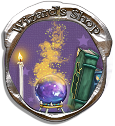 Silver circle "Wizard's Shop"